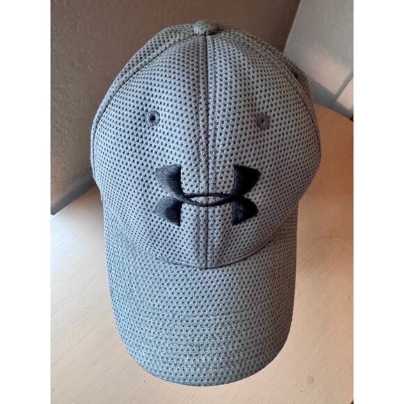 Under Armour Mens Grey Mesh Back Stretch Fit Hat Cap - Picture 2 of 7